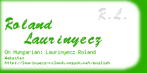 roland laurinyecz business card
